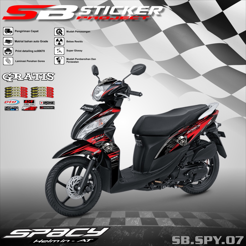STRIPING SPACY 2011-2018 - STRIPING HOLOGRAM HONDA SPACY 2011-2018 TENGKORAK