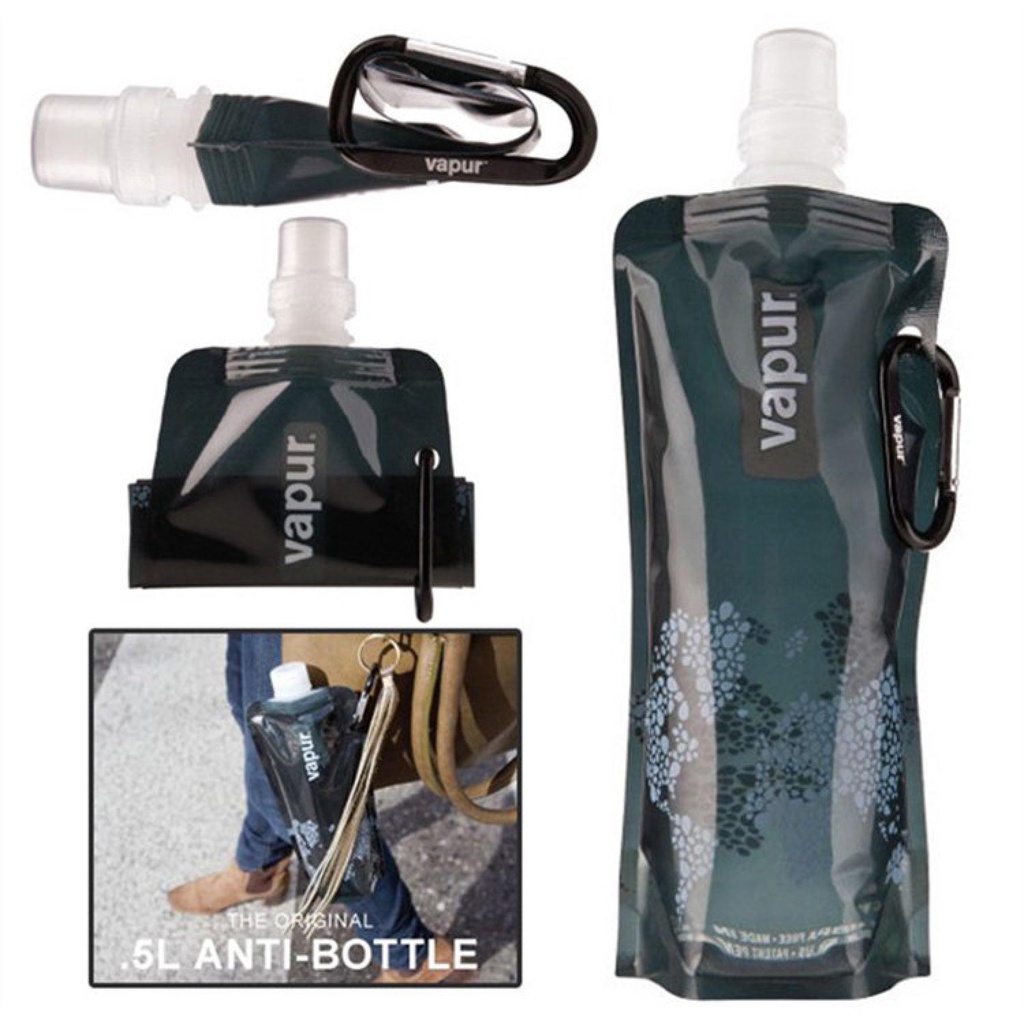 GROSIR_IJ Botol Minum Lipat Camping Hiking Drinking Bottle 500ml - V5