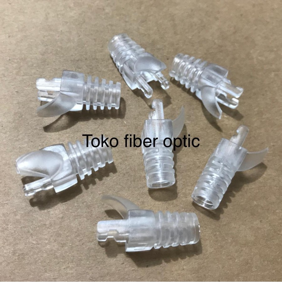 Jual plug boot rj45 transparan / plug boot belden cat6 / plug boot