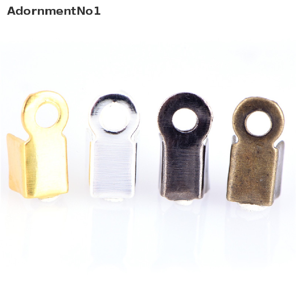 (AdornmentNo1) 100pcs / Set End Cap / Tutup Ujung Tali Kulit Untuk Membuat Perhiasan DIY