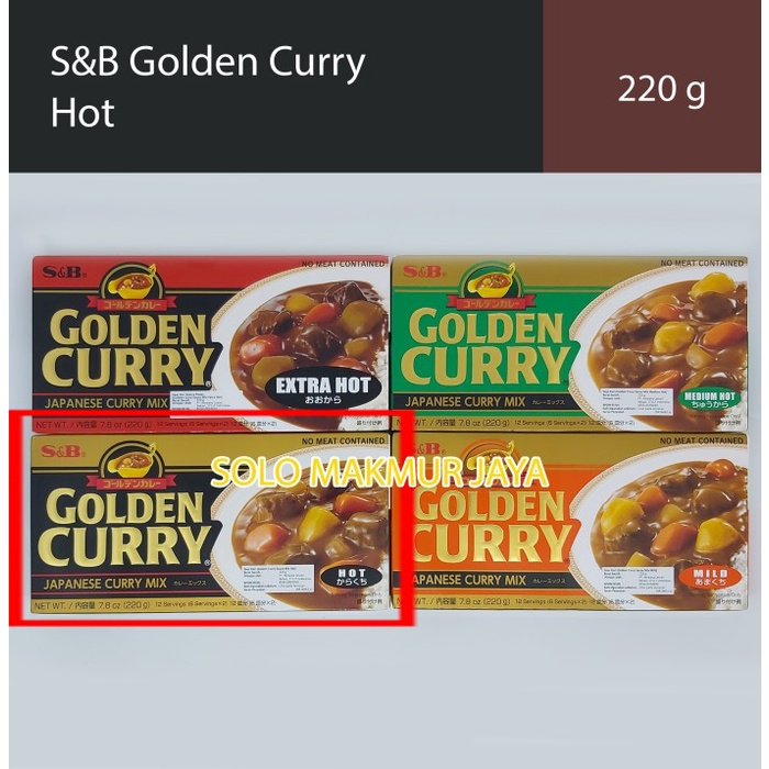 

SAUS-DRESSING- S&B GOLDEN CURRY 220 GR KARI KARE JEPANG JAPANESE SAUCE SAUS -SAUS-DRESSING.