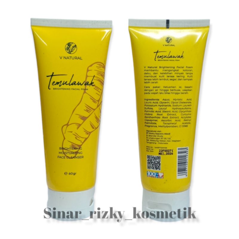 FACIAL FOAM TEMULAWAK V NATURAL 60 gr