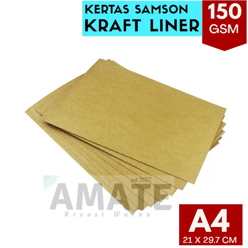 

Kertas Karton Samson Kraft 150g A4 Perlembar | Crafting paper