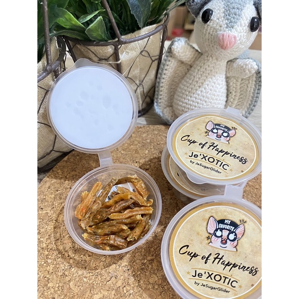 JERKY STRIPES in CUP OF HAPPINESS, Snack sehat Sugar Glider