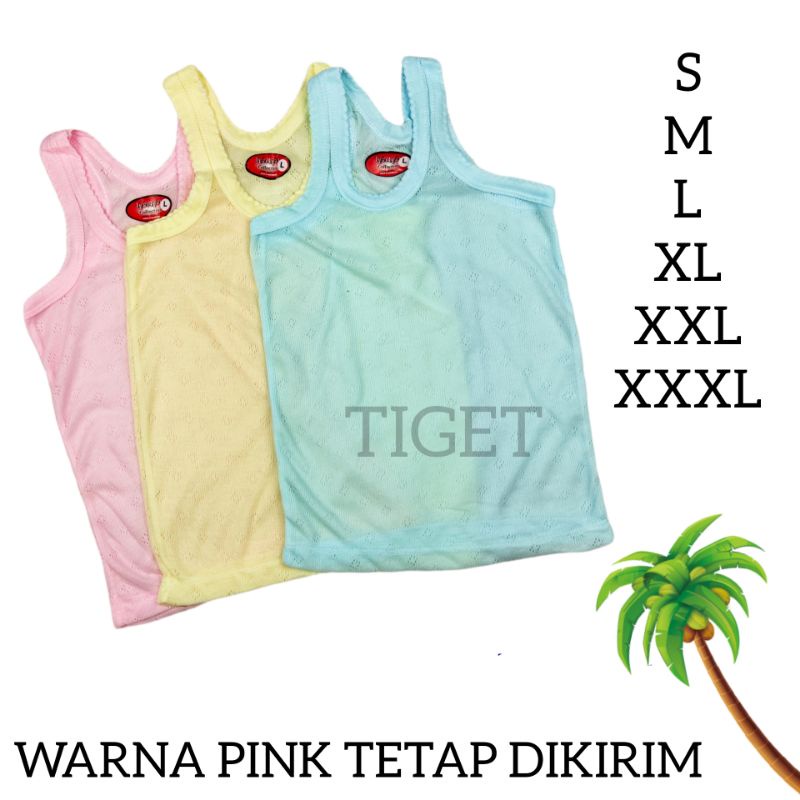 Kaos Dalam Singlet bayi anak Balita PAUD TK SD  perempuan Cewek Cowok berwarna polos S M L XL XXL XXXL termurah Berkualitas