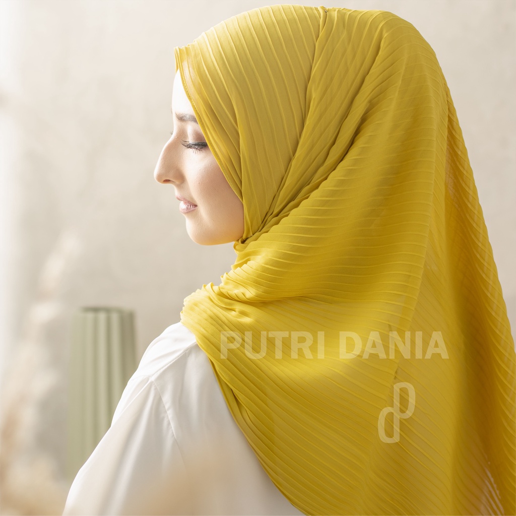 Putri Dania Pashmina FULL PLISKET ceruty babydoll ukuran 180x75