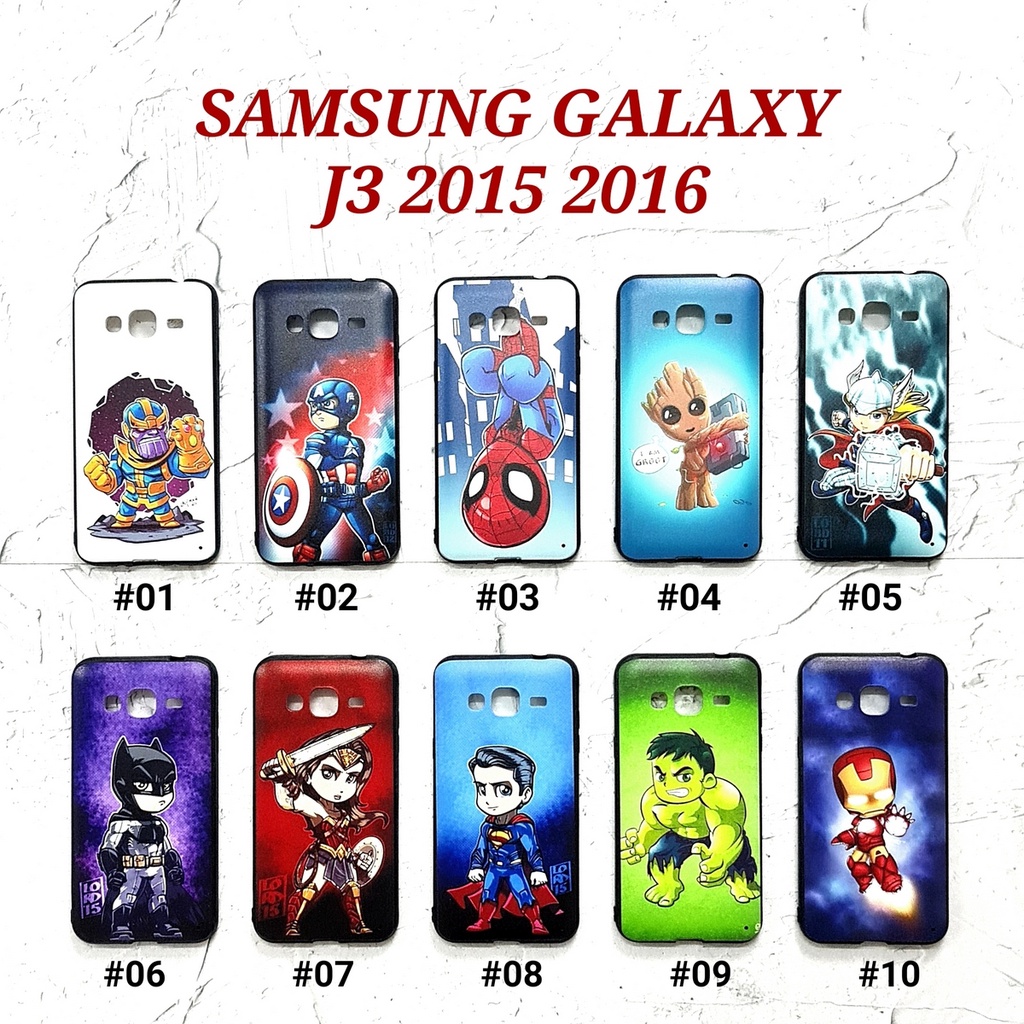 SAMSUNG J1 ACE J110 J2 J3 2015 16 J4 2018 J5 2015 J6 2018 J7 J7 CORE - MINI HERO Case Marvel Cartoon