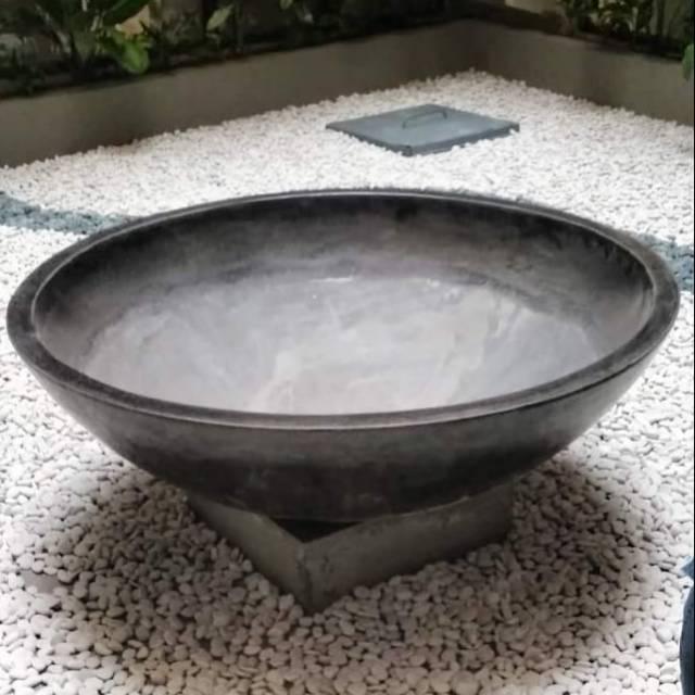 Pot teratai besar 1,5meter serbuk marmer glossy