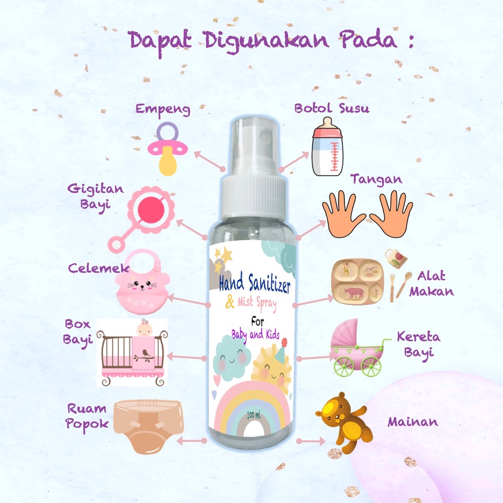 Hand Sanitizer Anak Hand Sanitizer Bayi Hand Sanitizer Spray Aman untuk Anak dan Bayi