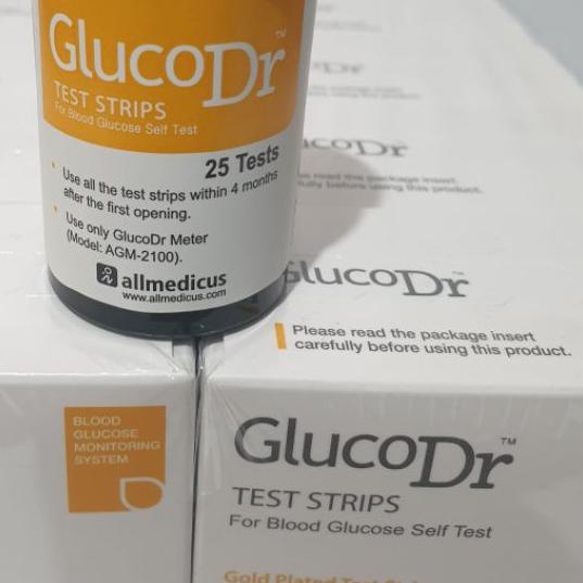 Strip Gluco Dr e 8 AGM 2100 Biosensor Stik Gluco Dr Stik Gula Darah Gluco Dr