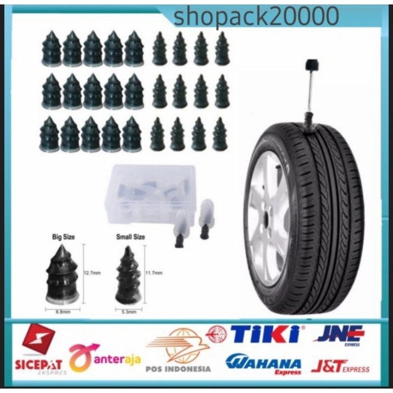 SKRUP PAKU TAMBAL BAN tubles Vacuum Tyre Repair Nail Tire Repair Tubeless Rubber Nails LEM TUBBLES AA