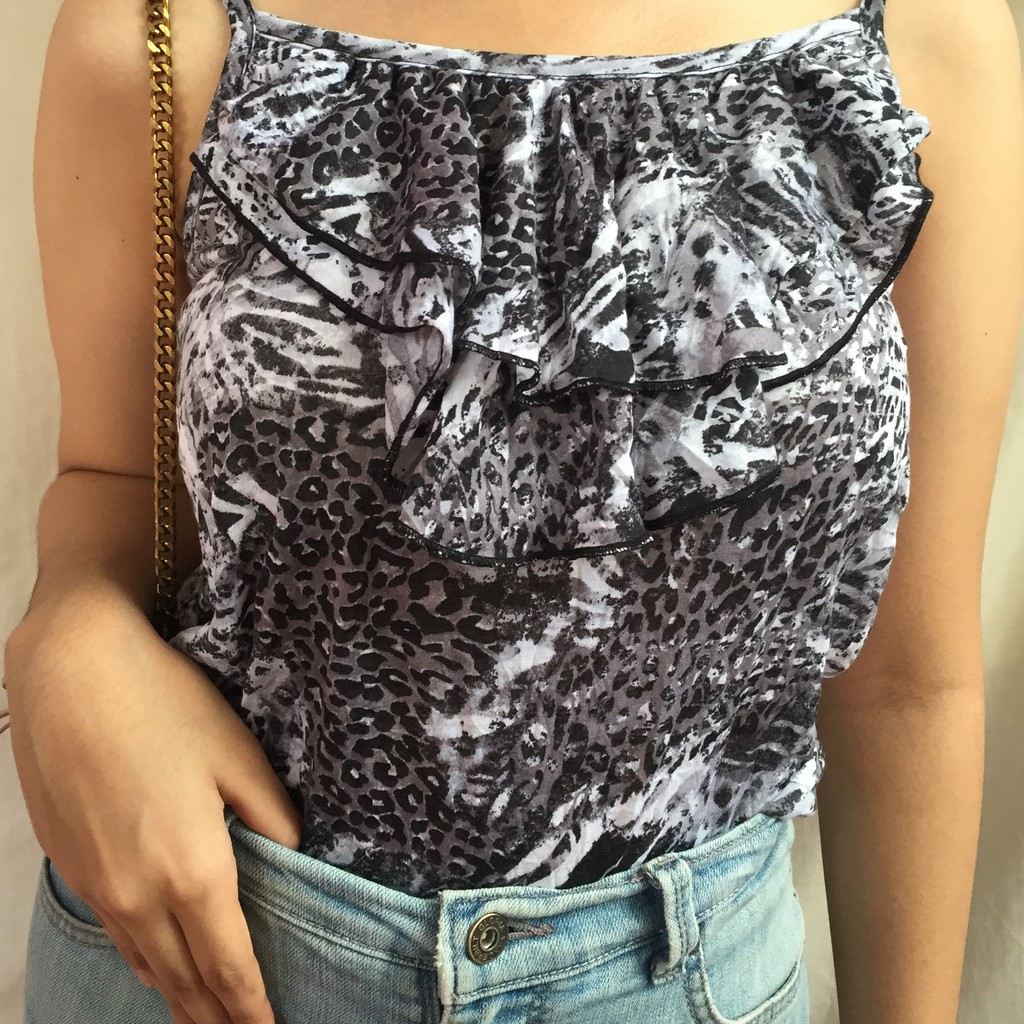 TANKTOP No Boundaries Motif Zebra 90's Korean Style