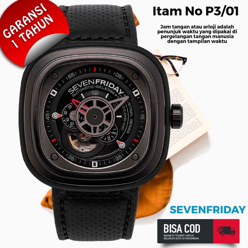 Jam Tangan Pria Merk SevenFriday Type P3/01 Automatic