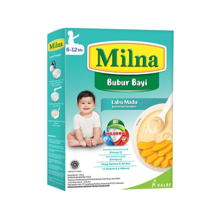 MILNA BUBUR BAYI REG LABU MADU 6+ 120G