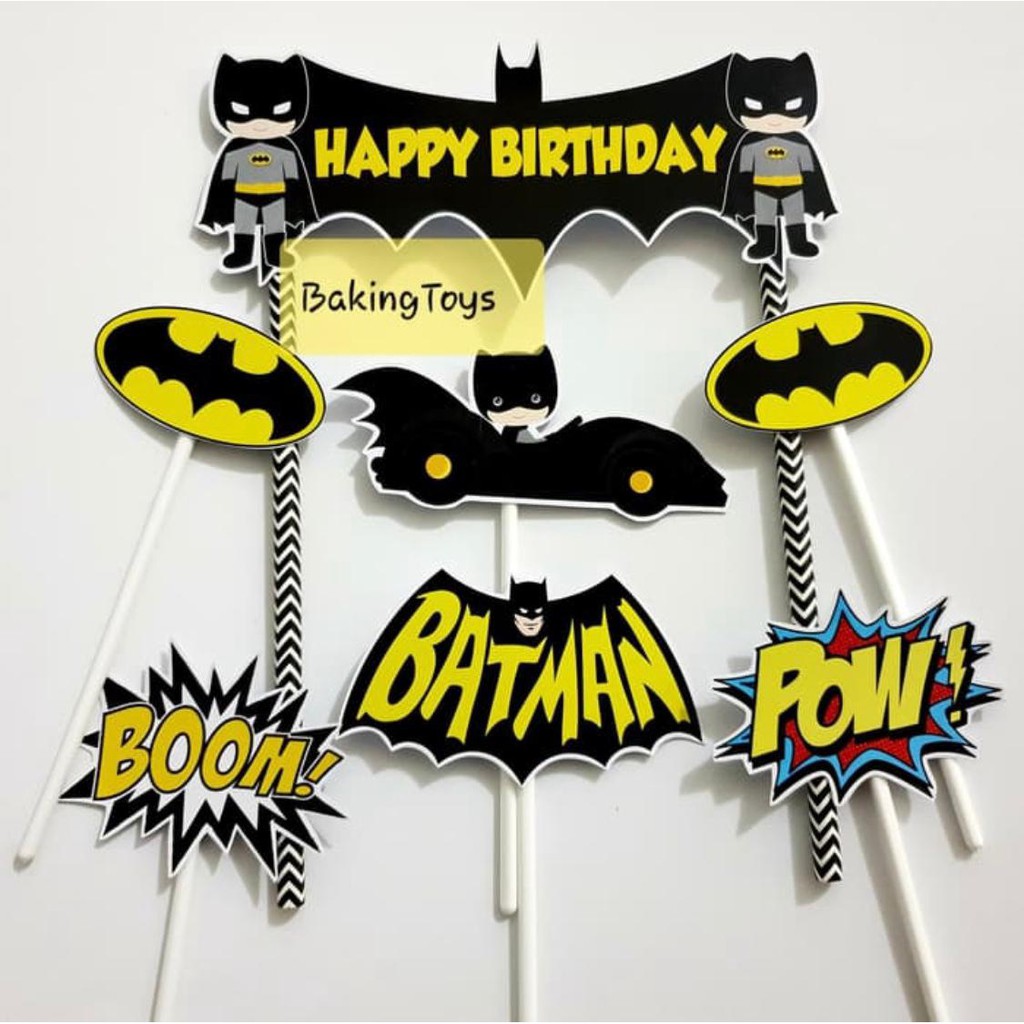 Batman Sayap Topper Cake Birthday / Hiasan Kue Ulang Tahun / Topper Kue / Topper Kue Ultah