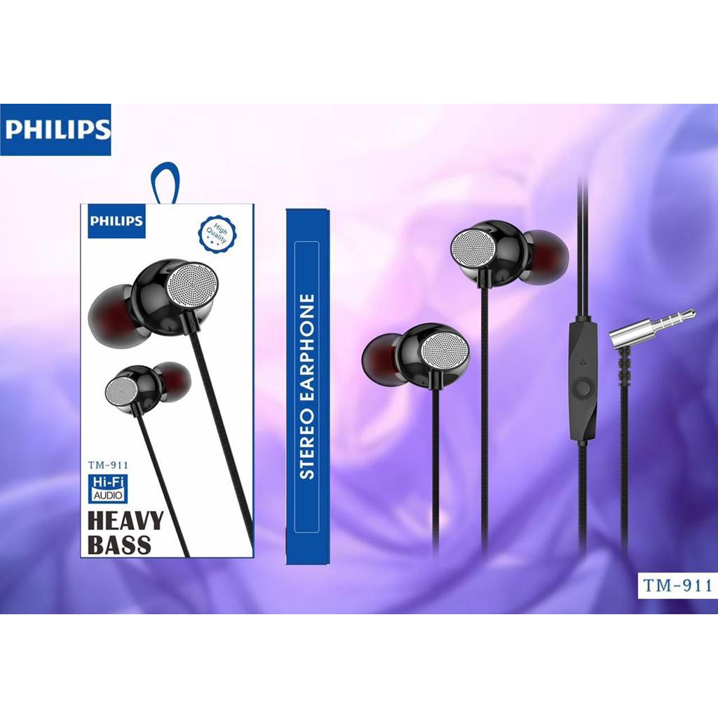 PROMO HANDSFREE PHILIPS EARPHONE PHILIPS SERIES TM911/TM912/TM913/TM914/TM915/TM916 EXTRA BASS SUARA JERNIH BERSIH