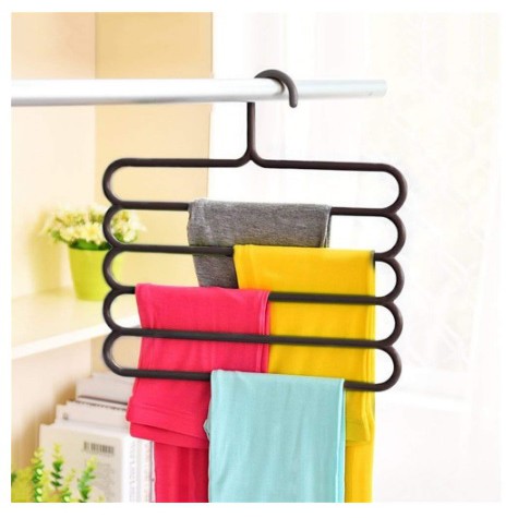 1 pcs Hanger 5 susun gantungan pakaian multifungsi hanger 1 pcs Hanger 5 susun gantungan pakaian multifungsi hanger