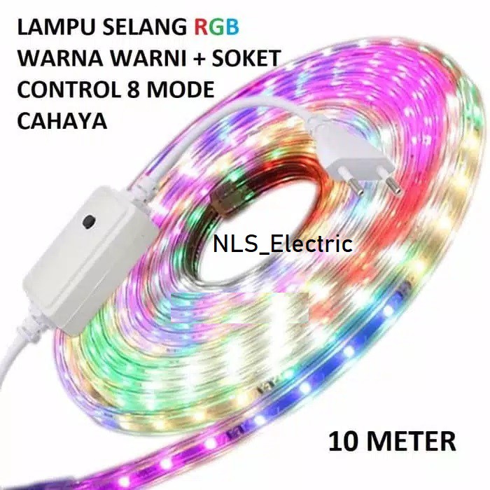 Lampu LED STRIP SELANG 3528 2835 220v 10 M METER 5050 OUTDOOR RGB