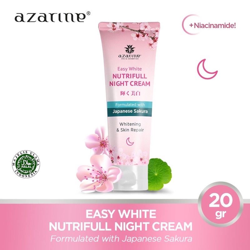 AZARINE Easy white Series | Easy White Light Moist Day Cream SPF25 PA+++ | Easy White Nutrifull Night Cream 20gr