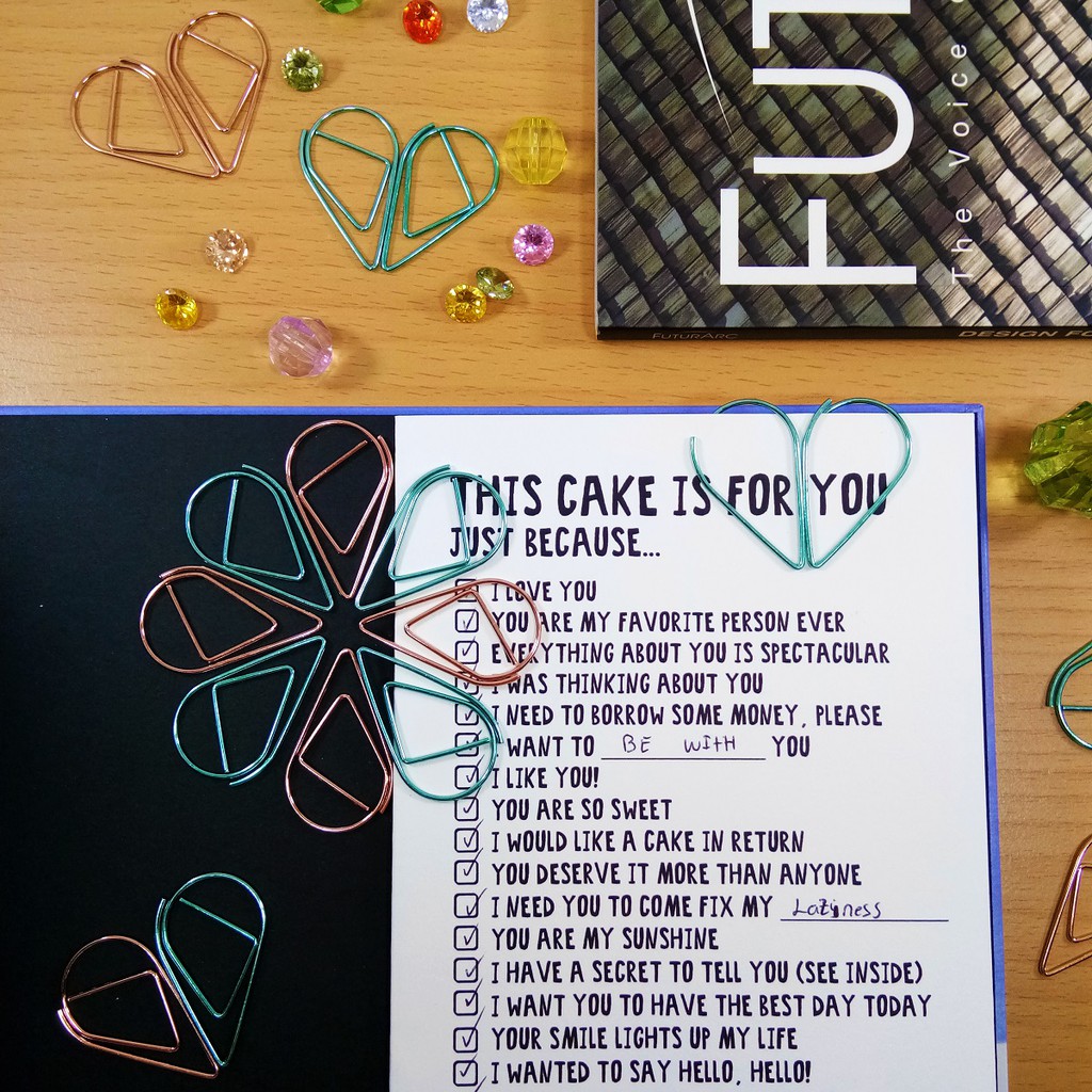 

Waterdrop Paperclip/ Penjepit Kertas Bahan Metal