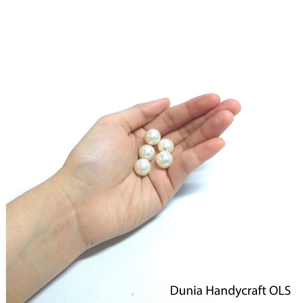 DIY Charm - Bahan Aksesoris - Gantungan - Mote Mutiara 12 mm