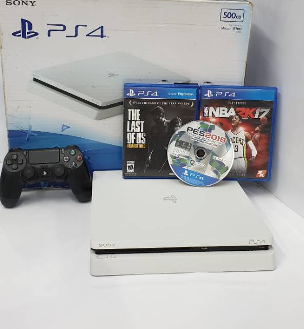 Sony ps4 playstation 4 ps 4 slim 500 gb free 3 game siap pake PRE OWNED mulus garansi