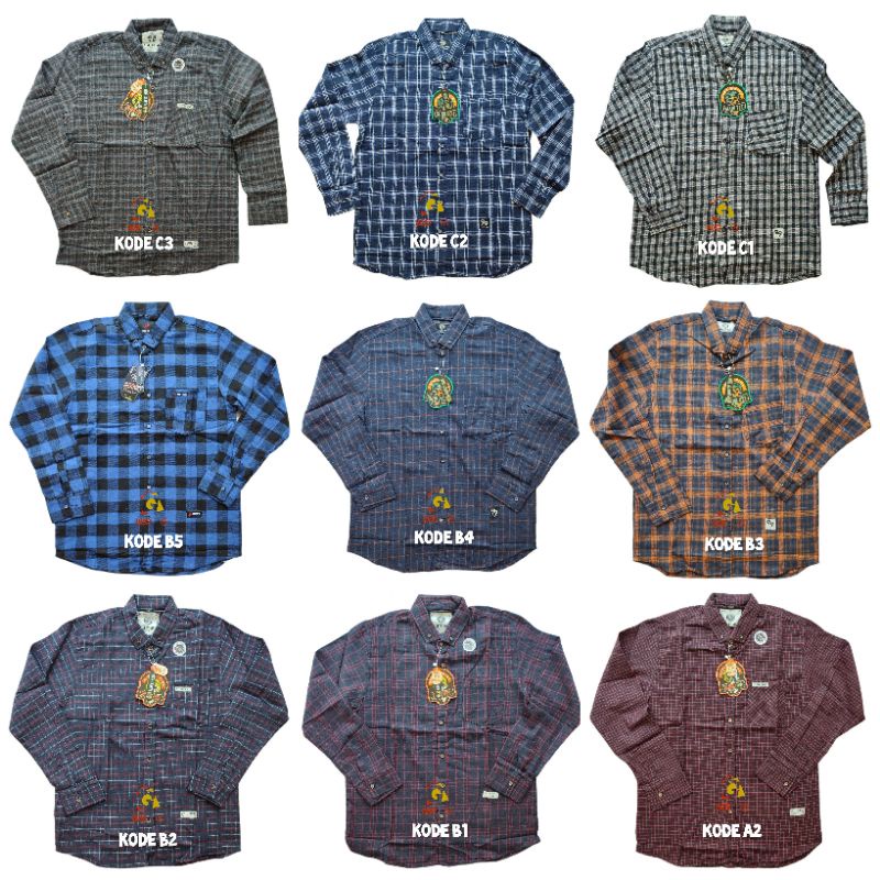 Kemeja Kotak Flanel Ninety Nine Original Slim Fit GEN 2