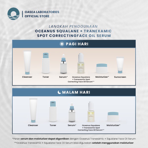 Oasea Oceanus Squalane + Tranexamic Spot Correcting Face Oil Serum 20 ml