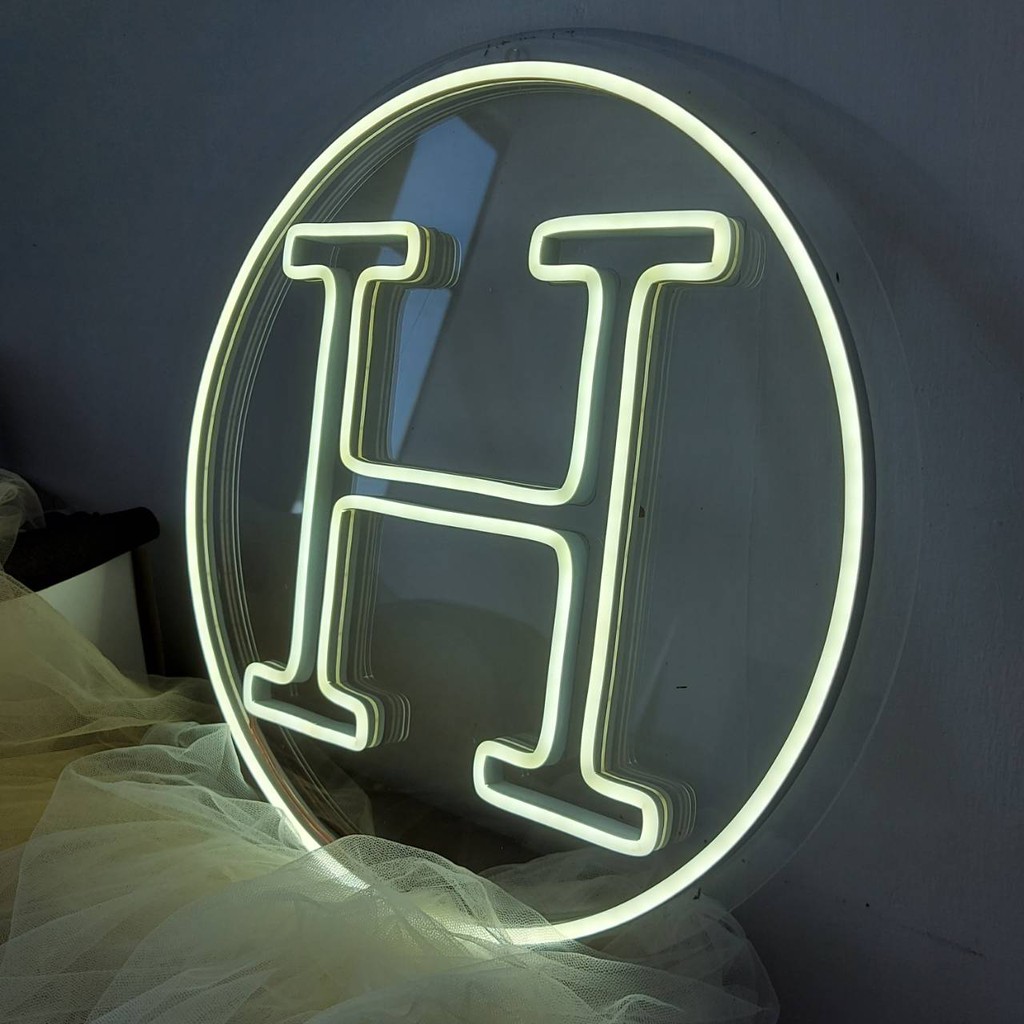 NEON LED INISIAL/ NEON BENTUK HURUF / NEON UNTUK DEKOR KAMAR / LAMPU INISLA / LAMPU HURUF /KADO NEON