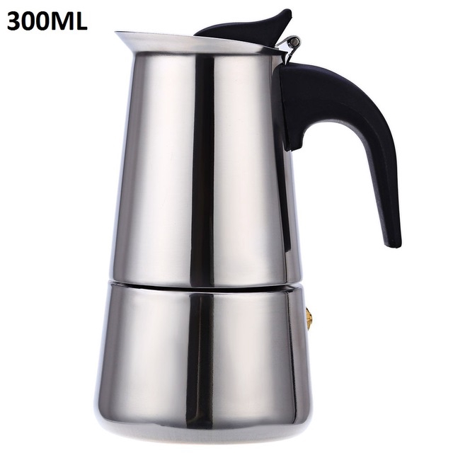 OneTwoCups Espresso Coffee Maker Moka Pot Teko Stovetop Filter 300ml