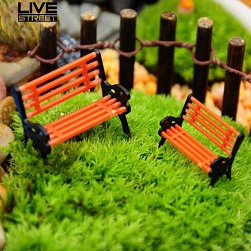 Bayar Di Tempat New Mini Garden Park Bench Craft Diy House Decor