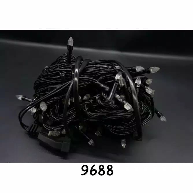 Lampu Hias 10 Meter 100 LED Kabel Hitam Bervarian / Lampu TUMBLR