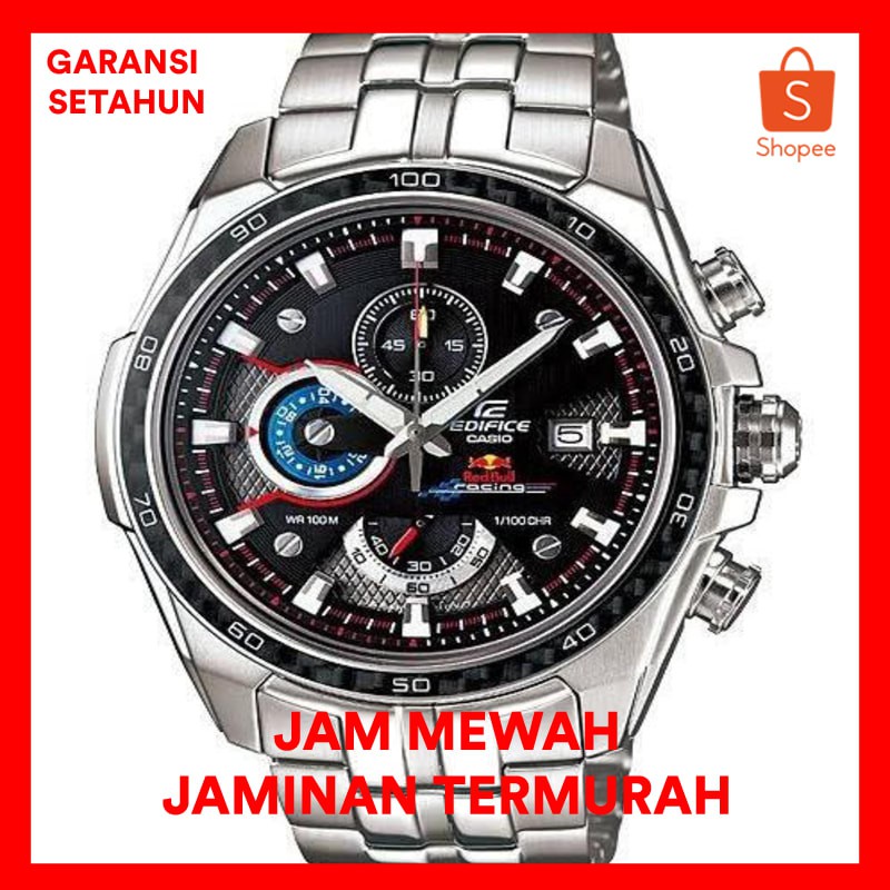 Jam Tangan Pria Merk Casio Edifice Type EF 565 S.Steel Free Yes