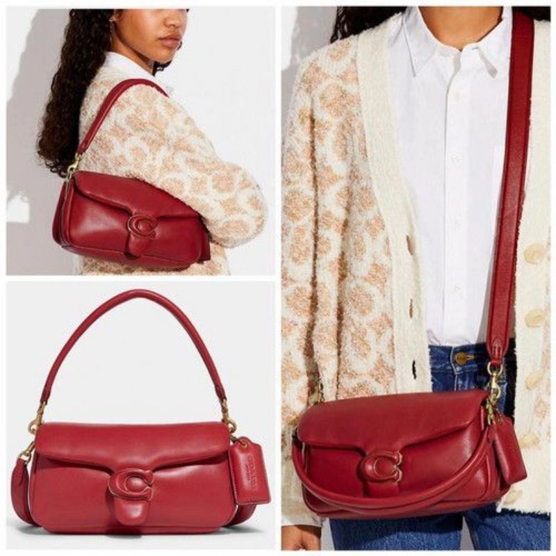 Ready stock Coach tabby pillow Leather red apple