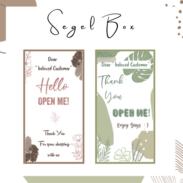 

Cetak Stiker Segel Kotak Box - Sticker Kotak - STIKER SEGEL LABEL PACKAGING - terbaru 2021