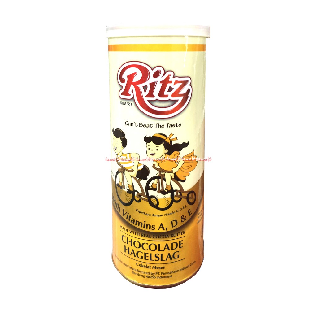 Ritz Delicious Chocolate Hagelslag Coklat Meses Warna Kaleng 300gr