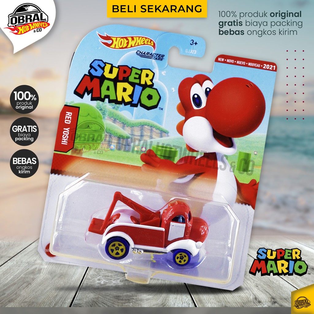 Hot Wheels Character Cars - Red Yoshi