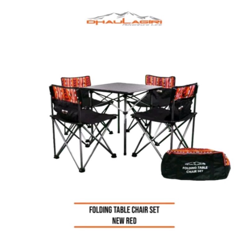 meja kursi set outdoor folding table chair set dhaulagiri new design