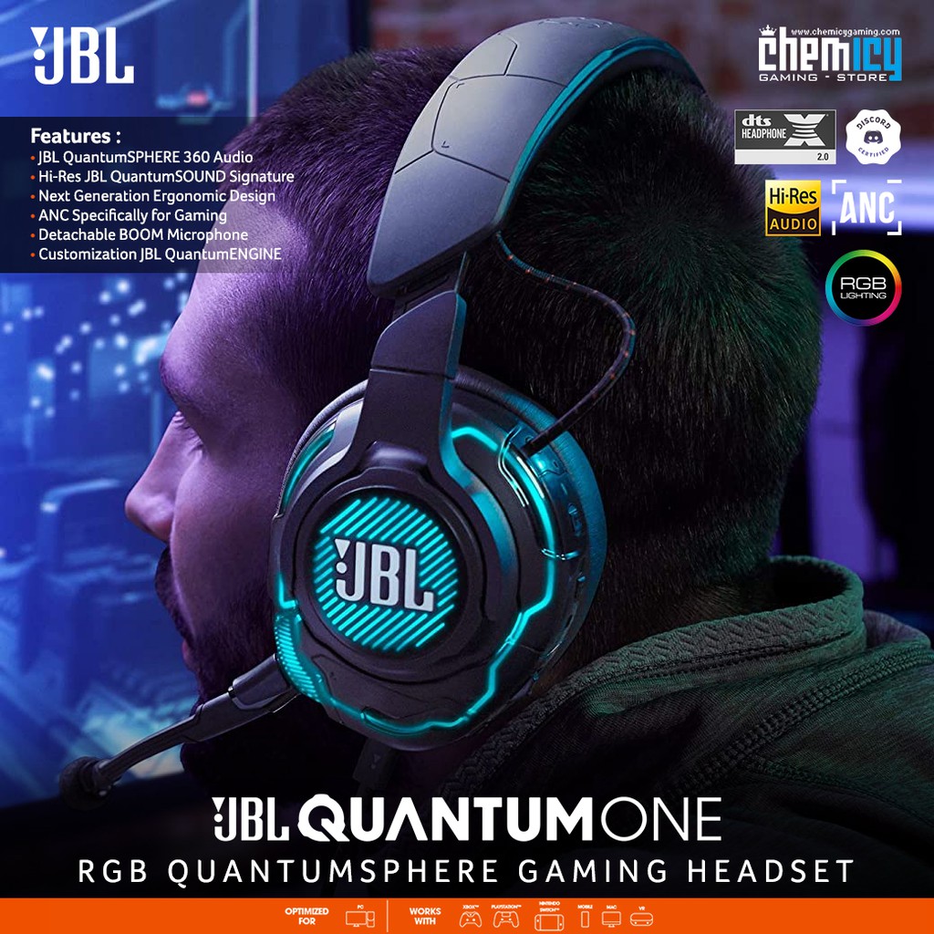 JBL Quantum ONE / QONE RGB QuantumSphere 360 USB Gaming Headset