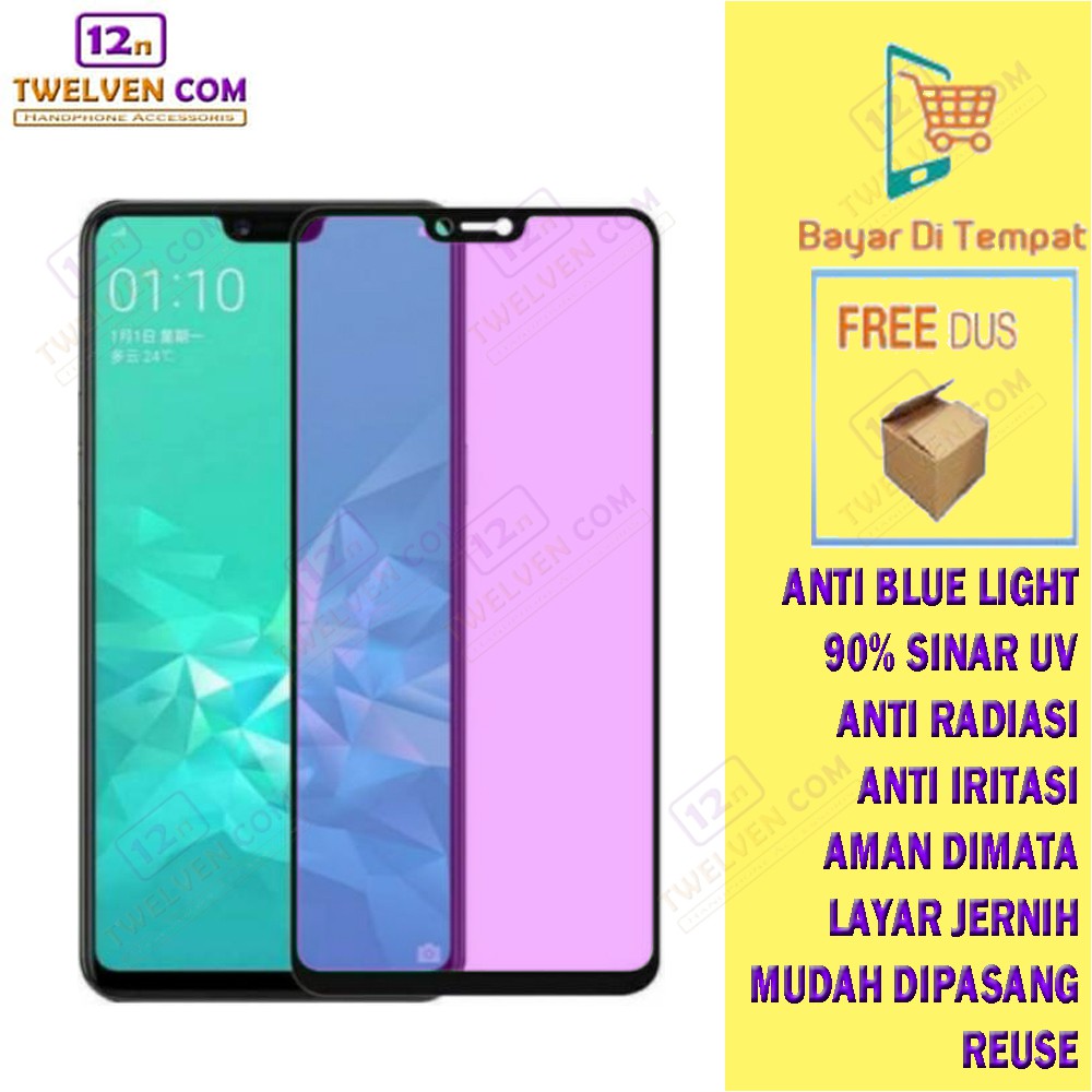 ANTI BLUE TEMPERED GLASS BLUE LIGHT Realme 2 / 2 Pro / 3 / 3 Pro / 5 / 5 Pro / 5s / 5i / 6 / 6i / 6 Pro / 7 / 7 Pro / 7i / 8 / 8 Pro / 8i