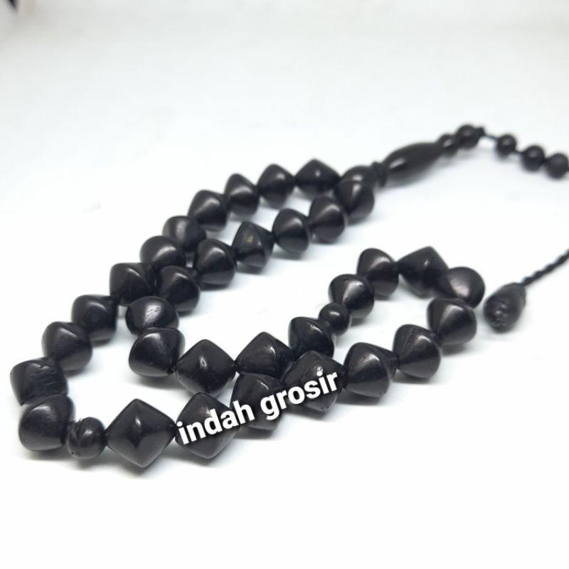 TASBIH KAYU KOKAH WAJIK HITAM 8MM 33BUTIR