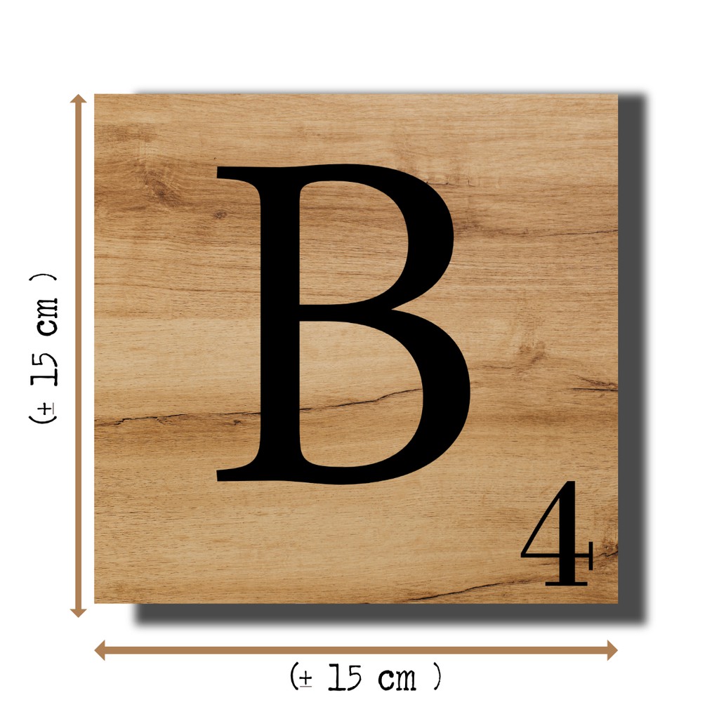 DEKORASI PAJANGAN RUMAH HURUF DESAIN SCRABBLE 15x15