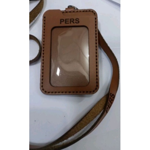 

Name tag Id card Holder PERS asli kulit