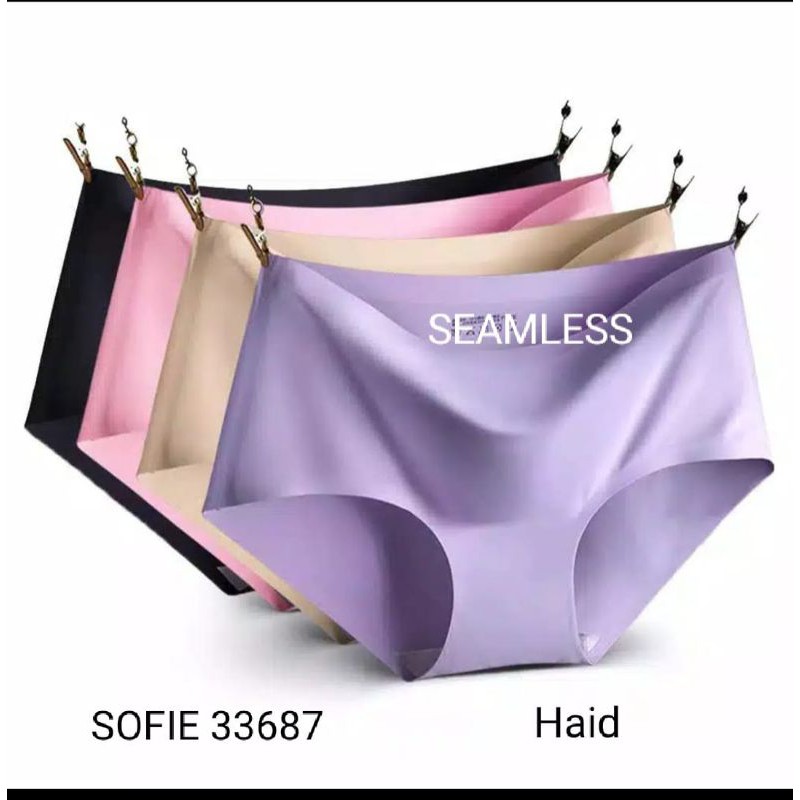 3pcs Celana Dalam Wanita Seamless Antibakteri stretch sofie/ Pakaian dalam wanita