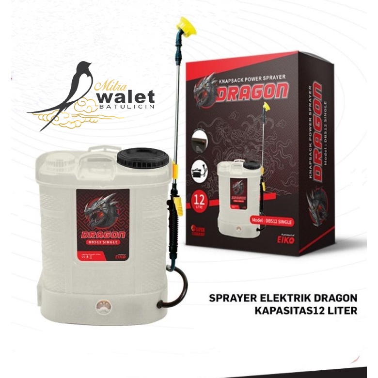 Knapsack Sprayer Elektrik DRAGON 12 Liter, Semprotan hama