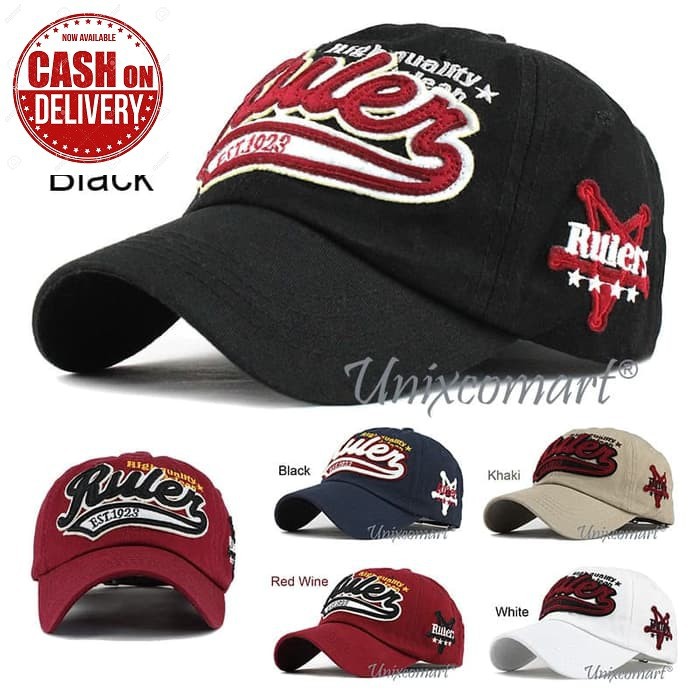 Topi Distro Queenbeer Pria/Topi Snapback Rappel Original Premium  WB278 Ruler Est.1923 Baseball Ha