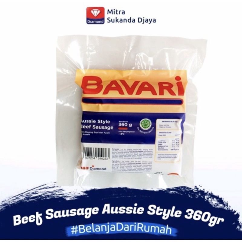 

Bavari Beef Sausage Aussie Style 360gr