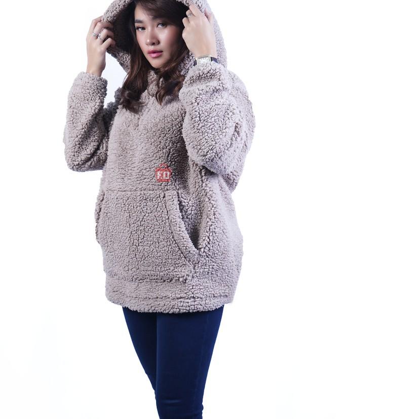 ○ Jaket Wanita Mirip Bulu Domba/Jaket Musim Dingin Cewek ❆