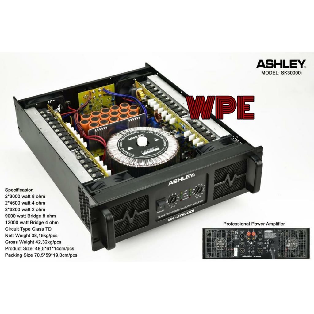 power amplifier ashley sk30000i sk 30000i class TD original