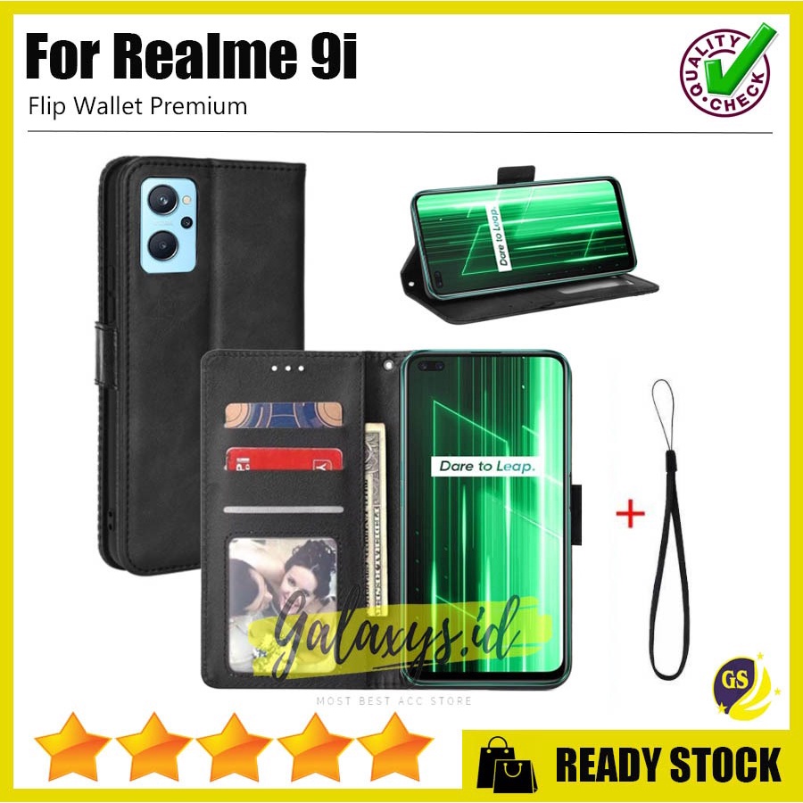 Flip Case Realme C55 2023 Realme 9i Realme C30 Realme C35 Realme C31 Realme Narzo 50A Prime LEATHER FLIP COVER WALLET CASE KULIT DOMPET SARUNG DOMPET